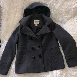 Juniors Hooded Pea Coat